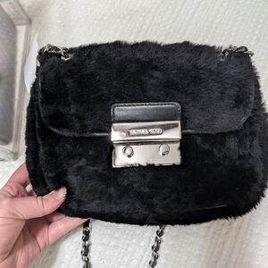 Michael Kors Black Fur Crossbody Bag